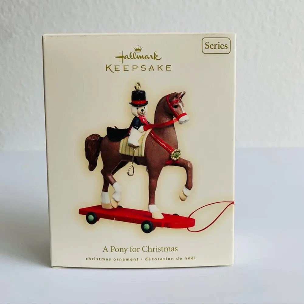 2008 Hallmark Horse & Bear Ornament